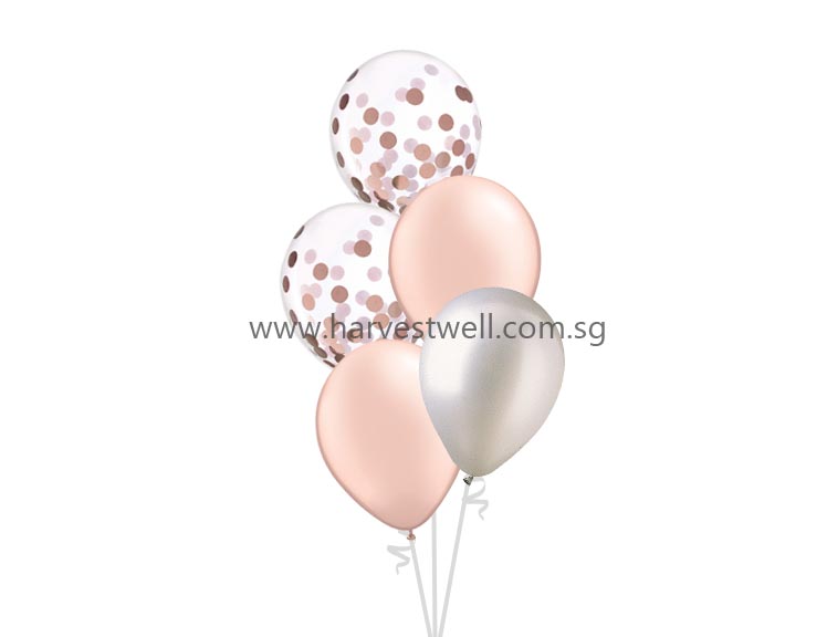 Create Your Own Bouquet 5 Balloons MIX 2 Confetti Singapore